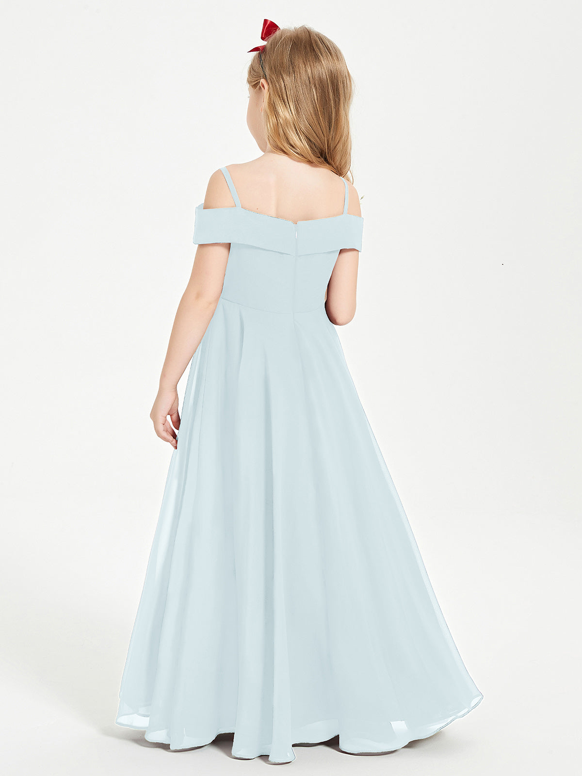 Off-the-Shoulder Dresses for Stylish Junior Bridesmaids Mist